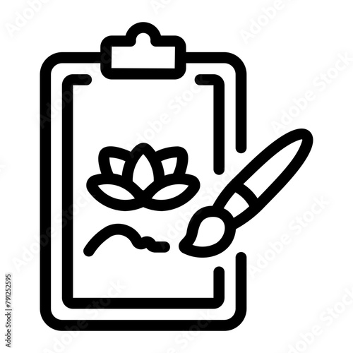 art therapy Line Icon