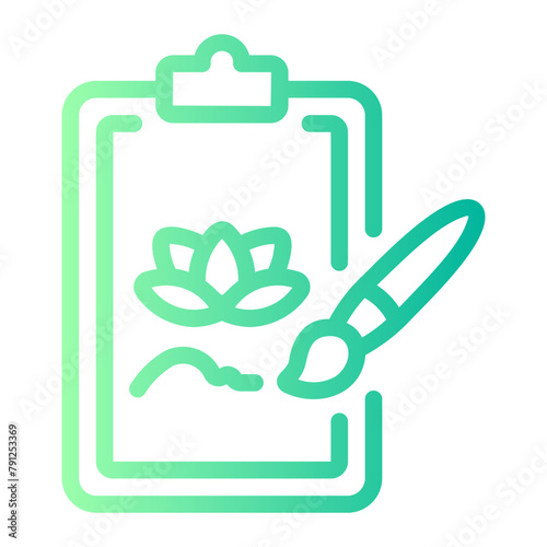 art therapy Line Gradient Icon