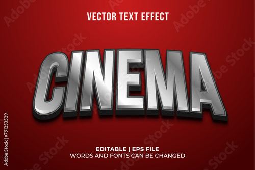 editable 3d cinema text effect