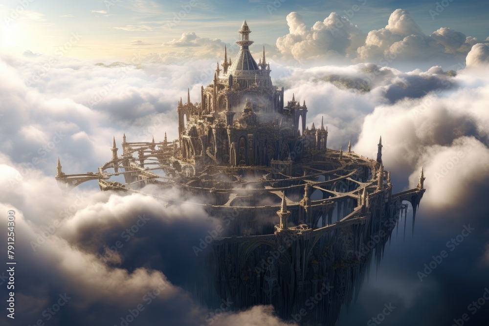 Cloud City: The castle above the clouds in a floating city. Cloud City: The castle above the clouds in a floating city.
