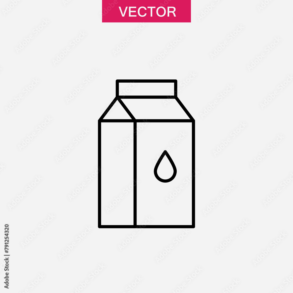 Milk pack line icon, vector flat trendy style liner illustration for web and app..eps Milk pack line icon, vector flat trendy style liner illustration for web and app..eps