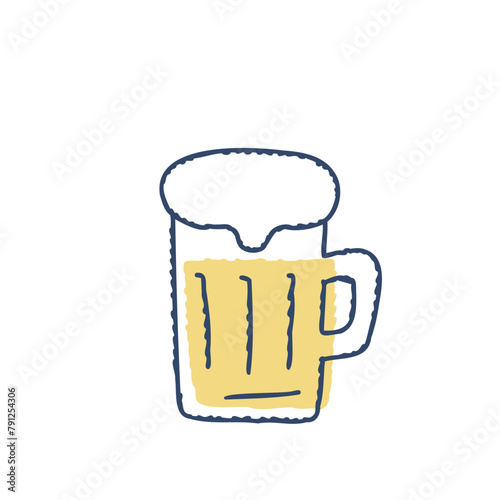 夏アイコンジョッキグラスのビール