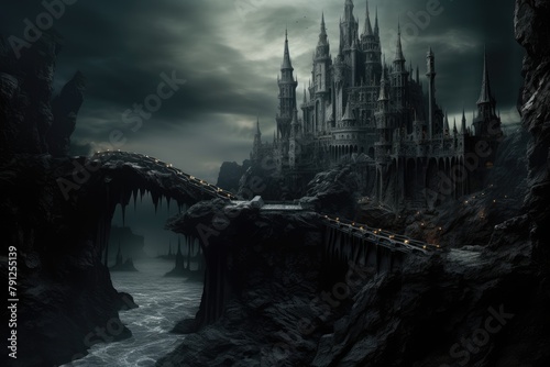 Abyssal Abyss: A castle at the edge of a bottomless abyss.