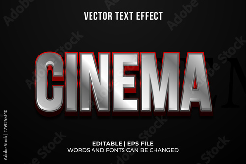 editable 3d cinema text effect