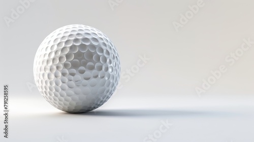 Pristine golf ball on a smooth surface highlights precision and the essence of the sport