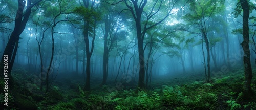 Eerie Long Exposure of Fog-Enshrouded Aokigahara Forest for National Paranormal Day