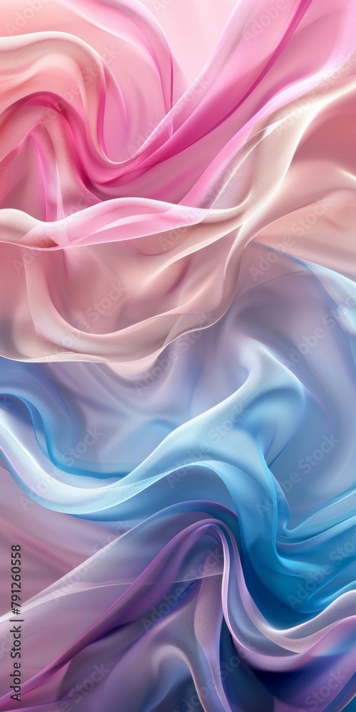 Fototapeta premium Abstract Pastel Gradients Symbolizing Tranquility and Spring Cleaning Serenity