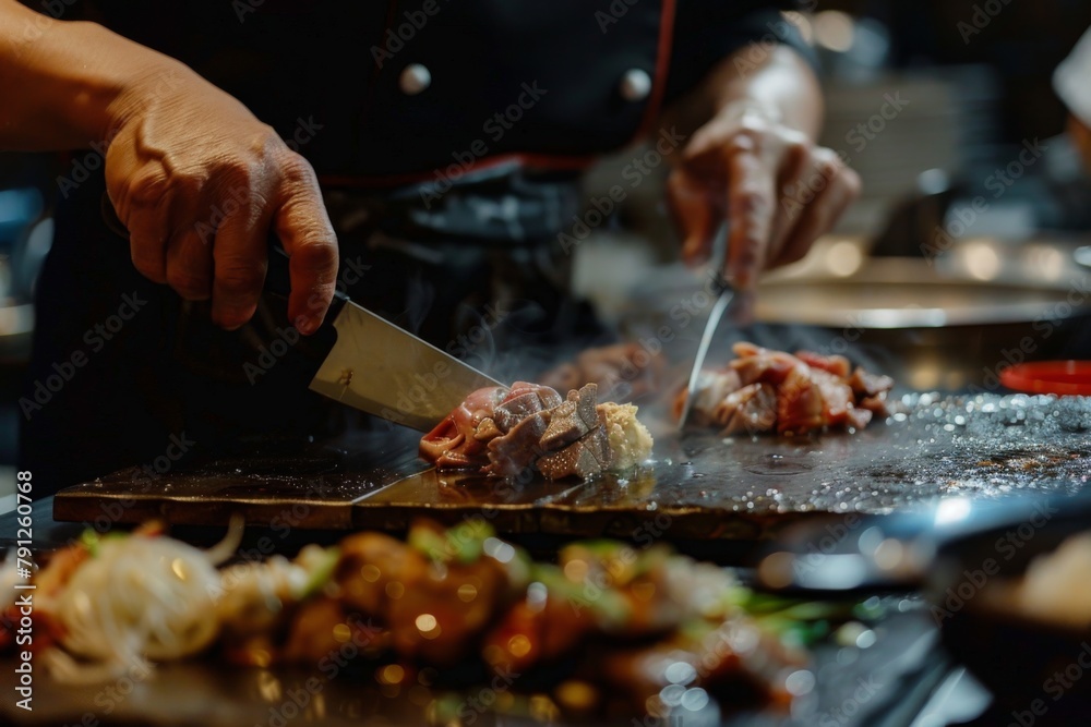 chef's hands preparing a delicious meal chef's hands preparing a delicious meal
