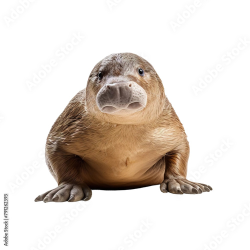 Amazing Platypus Isolated On White Background