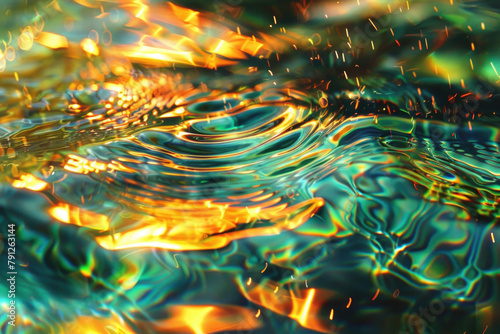 Abstract visuals created by water ripples