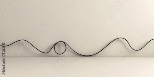 A cluttered path through life is illustrated with a squiggly line that straightens out and emerges as a clear path. photo