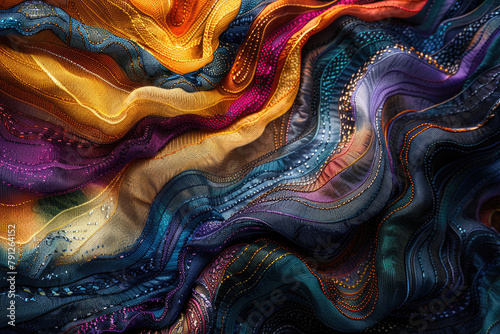 An abstract visual of a textured textile