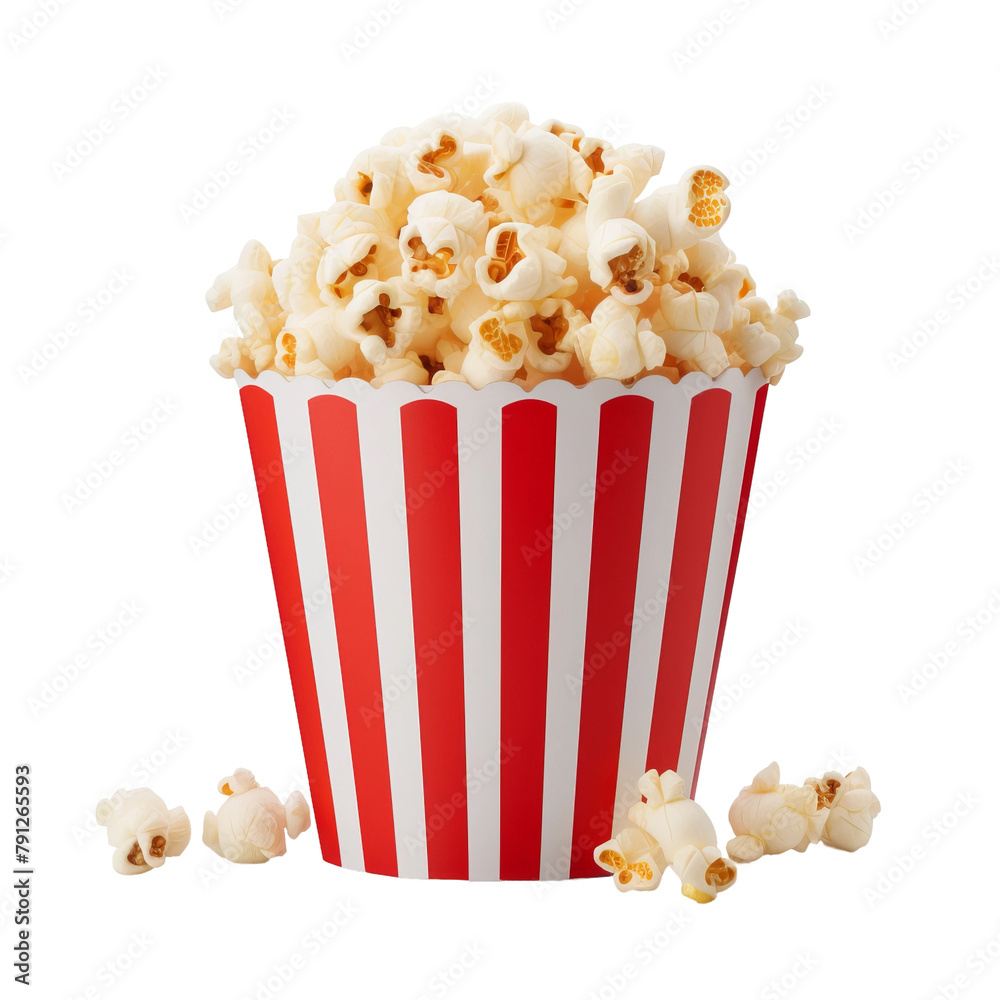 Yummy Popcorn Isolated On White Background Yummy Popcorn Isolated On White Background