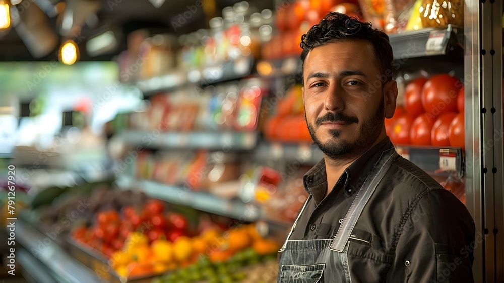 Manager overseeing supermarket operations to ensure store efficiency and productivity. Concept Supermarket Management, Store Operations, Efficiency, Productivity, Supervision