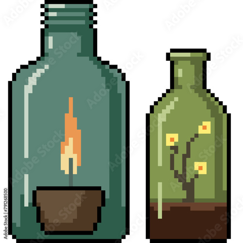 pixel art of scented bottle decoration