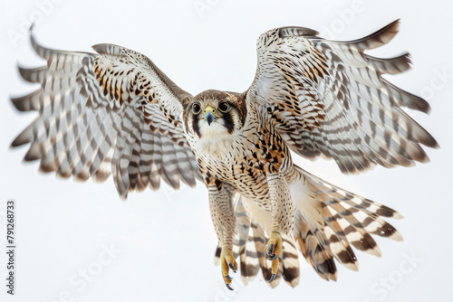 A falcon diving towards its prey