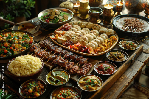 A traditional feast prepared for Eid Al-Adha