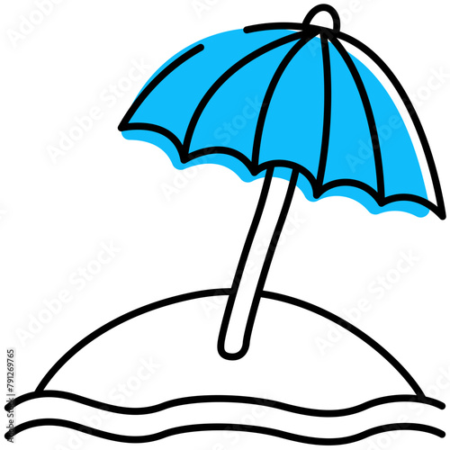 Beach Scribble Icon