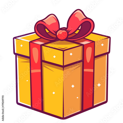 festive package wrapped in radiant colors with an ornate bow on top