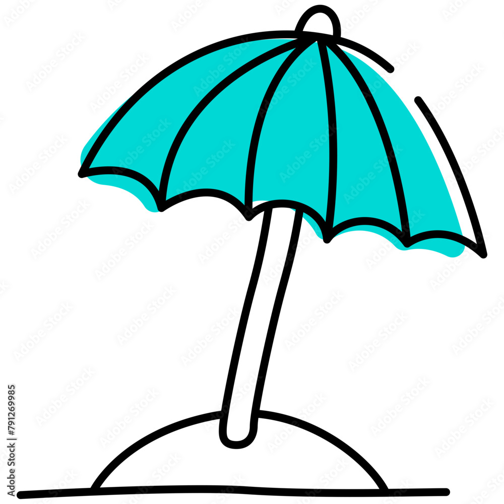 Parasol Scribble Icon Parasol Scribble Icon