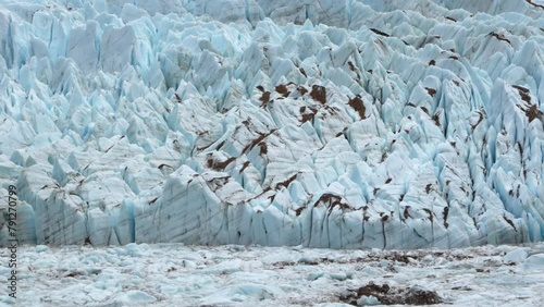 Zoom in view of cerro torre glacier in El Chalten near  mirador maestri, Patagonia, Argentina photo