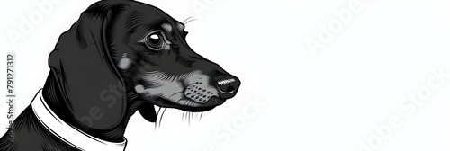 Miniature pinscher dog portrait in vector animal hand drawing for tattoo or tshirt print illustration austrian pinscher vector sketch 