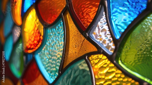 Stained glass window patterns recreated with a modern twist photo