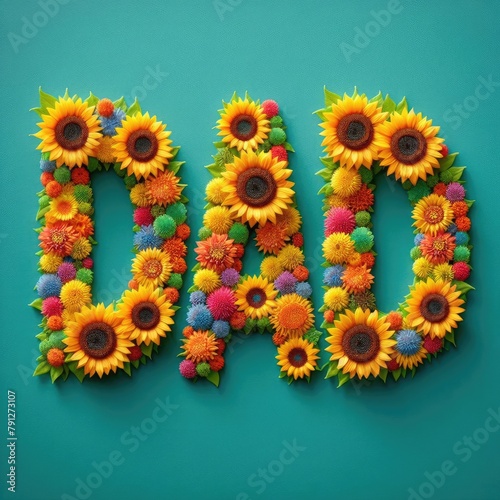 Happy fathers day decoration background,dad text with Generative AI.