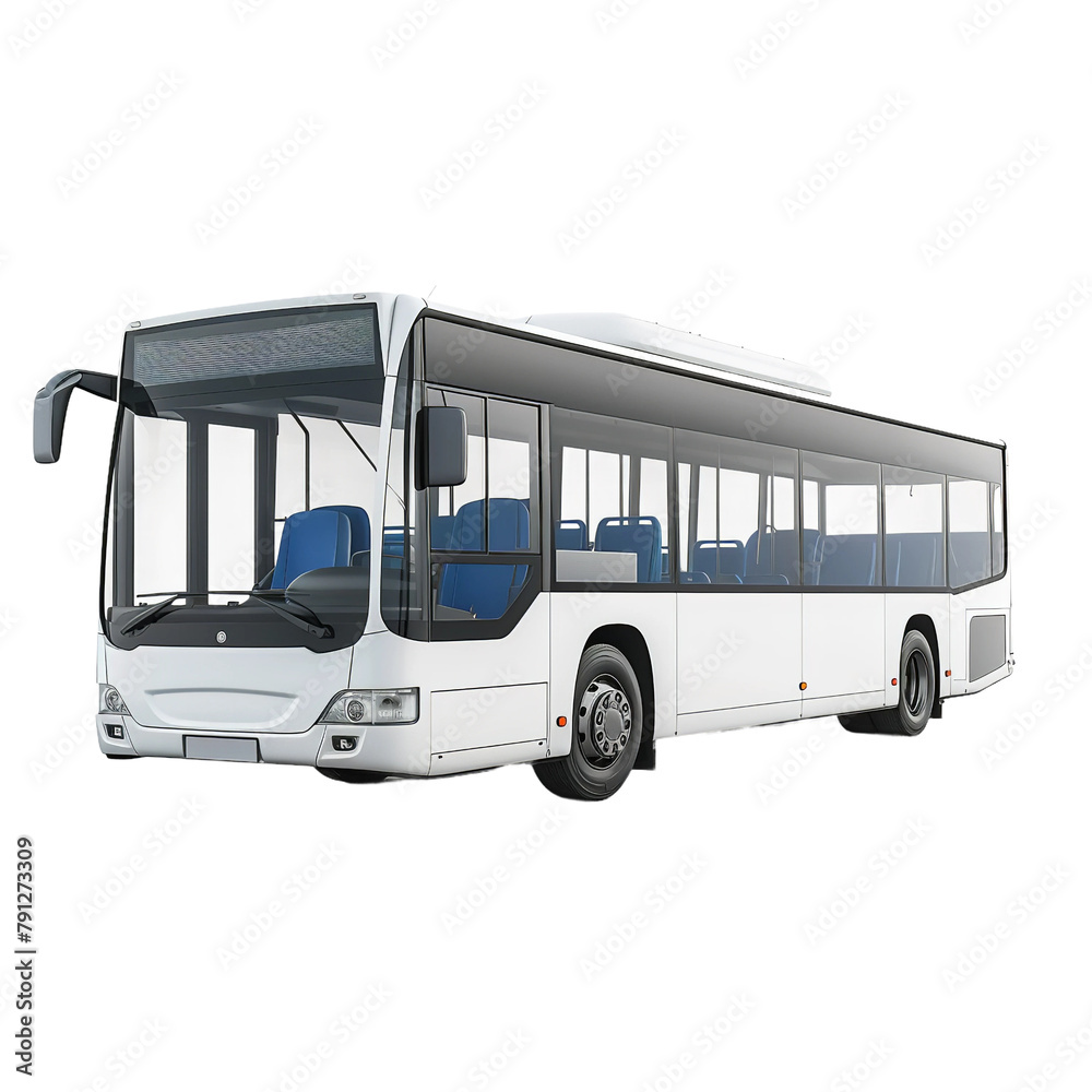 Amazing Public Transport Buses Isolated On White Background Amazing Public Transport Buses Isolated On White Background