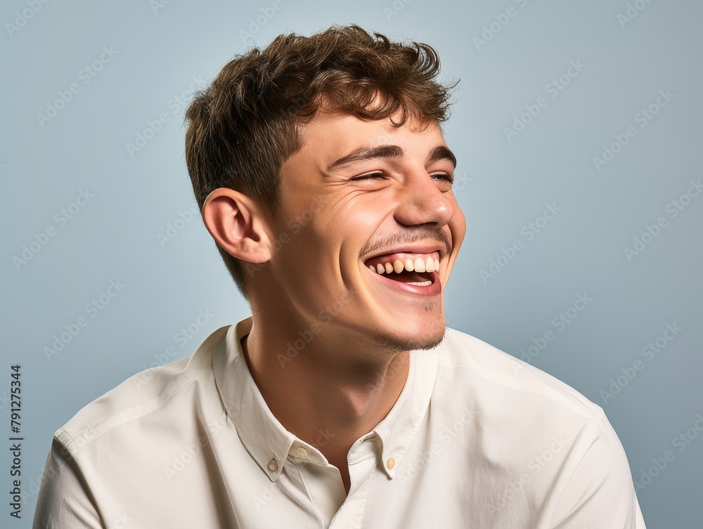 Fototapeta premium A man with a big smile on his face