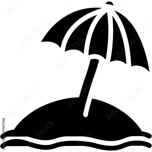 Beach Glyph Icon