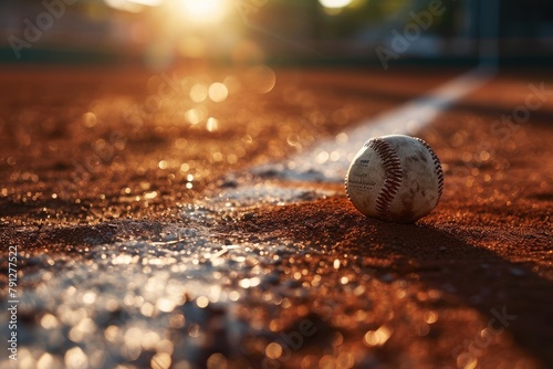 Baseball ball, Inside view of a home run in baseball, Ai generated photo