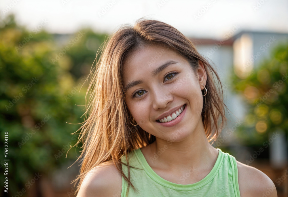 Teenage Woman Poses in Vineyard Teenage Woman Poses in Vineyard