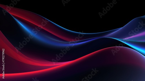 Gradient black background with wavy lines