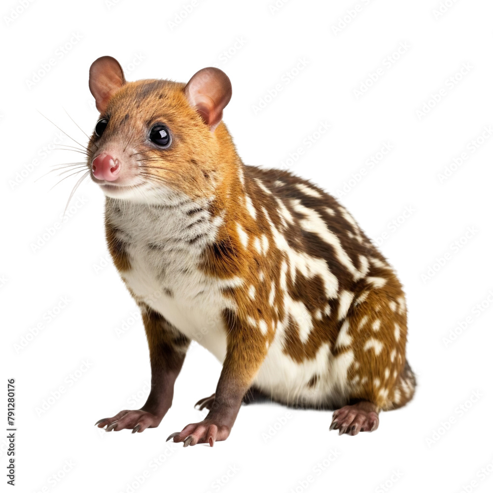 Amazing Quasar Quoll Isolated On White Background Amazing Quasar Quoll Isolated On White Background