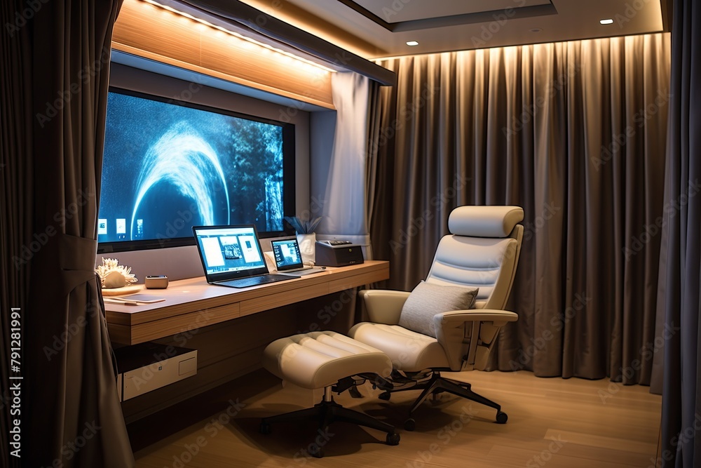 Smart Home Command Central: Automated Curtains & Ergonomic Seating Innovations