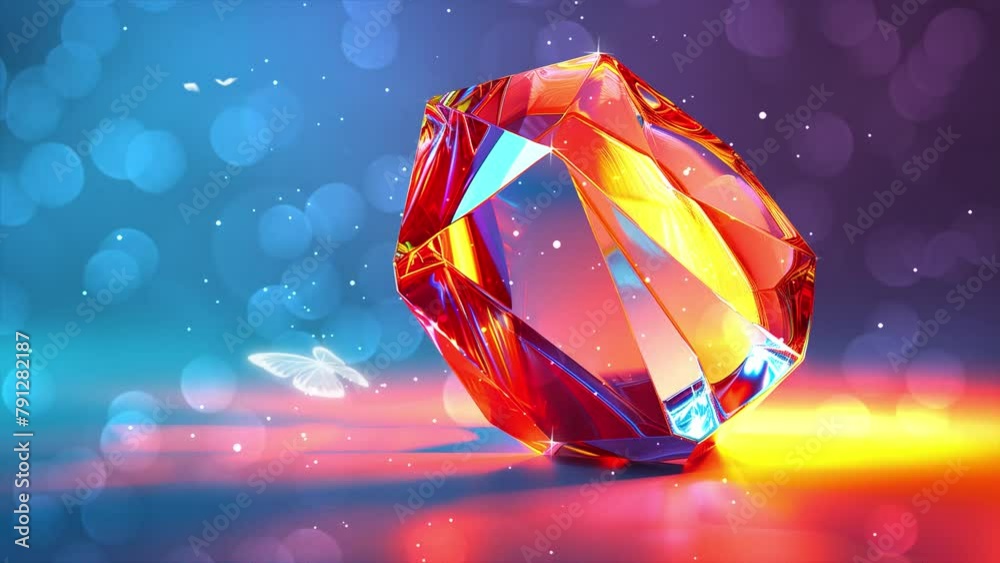 realistic render of an irregular dodecahedral shape. seamless looping overlay 4k virtual video animation background