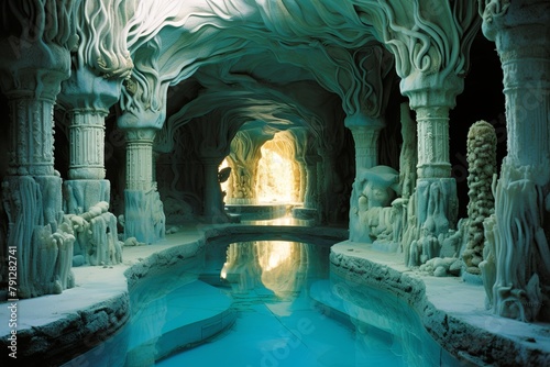 Enchanting Aquamarine Pool Designs with Barnacle Backrests at the Lost City of Atlantis photo