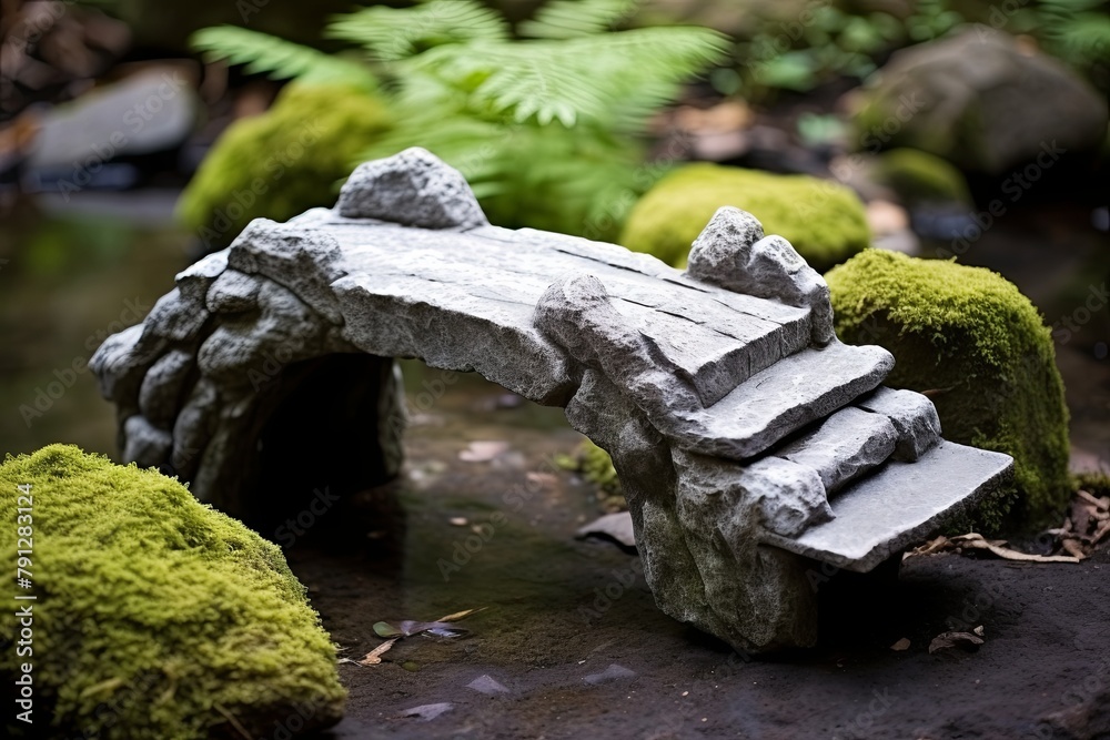 Fototapeta premium Zen Rock Garden Bridges: Minimalist Inspirations for Simple Crossings