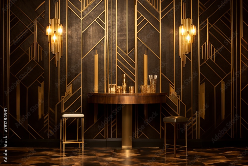 Black Gold Beauty: Stunning Geometric Patterns in Roaring Twenties ...