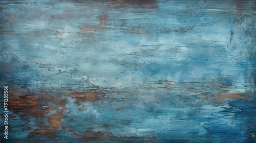 beautiful abstract grungy weathered blue paint wall background