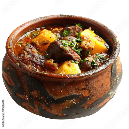 Obe ila Alasepo stew Though traditionally enjoyed with beef, Obe Ila Alasepo is delicious with shrimp, isolated on white background. photo