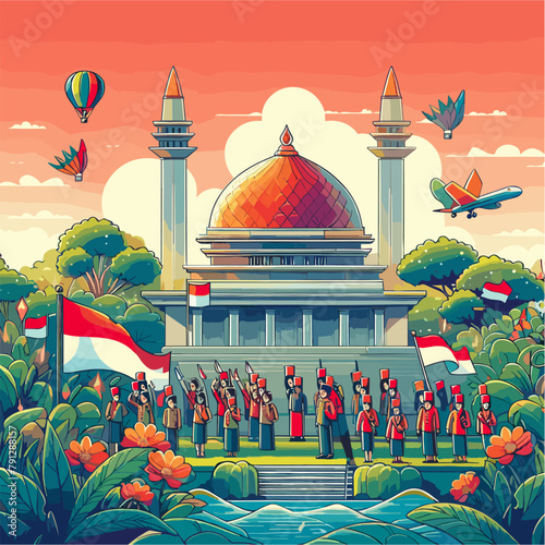 Indonesian national education day illustration - Hari Pendidikan Nasional photo