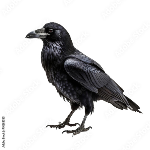 Amazing Raven Crow Isolated On White Background