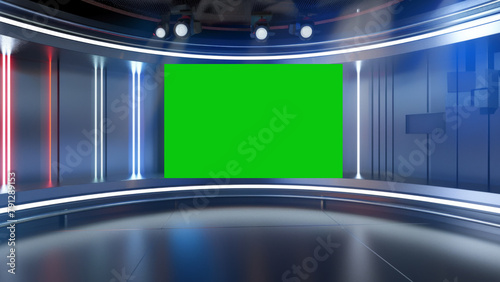 Chroma tv screen studio virtual background