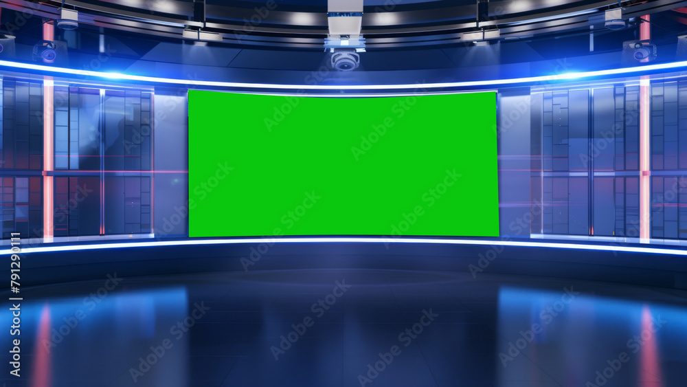 Chroma tv screen studio virtual background