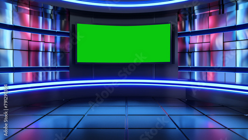 Chroma tv screen studio virtual background © MUS_GRAPHIC