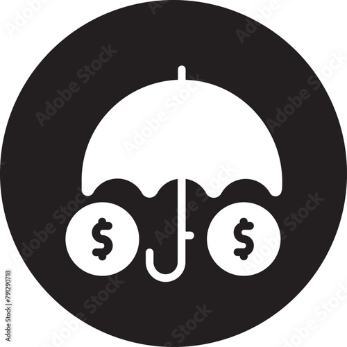 umbrella glyph icon