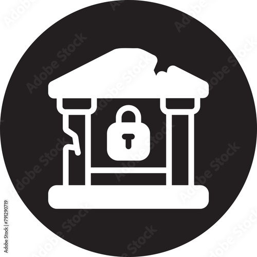 bank glyph icon