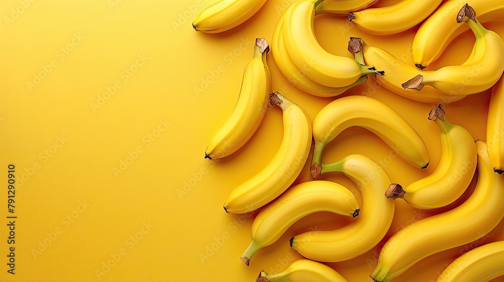 Banner background National Banana Day theme, and wide copy space, a vibrant background with banana, for banner, UHD image